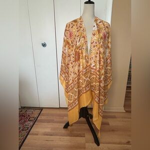 New Boho Lightweight Mustard Cardigan Kimono Top Cover Up Oversized Beach Denim